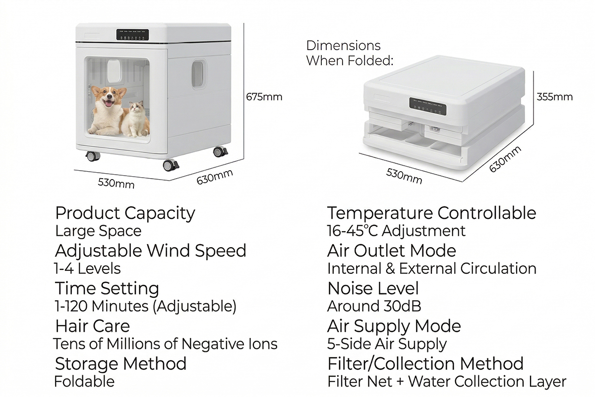 Foldable dog dryer