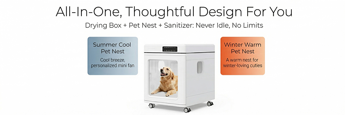 Quiet pet drying machine