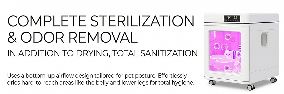 Multi-pet drying enclosure