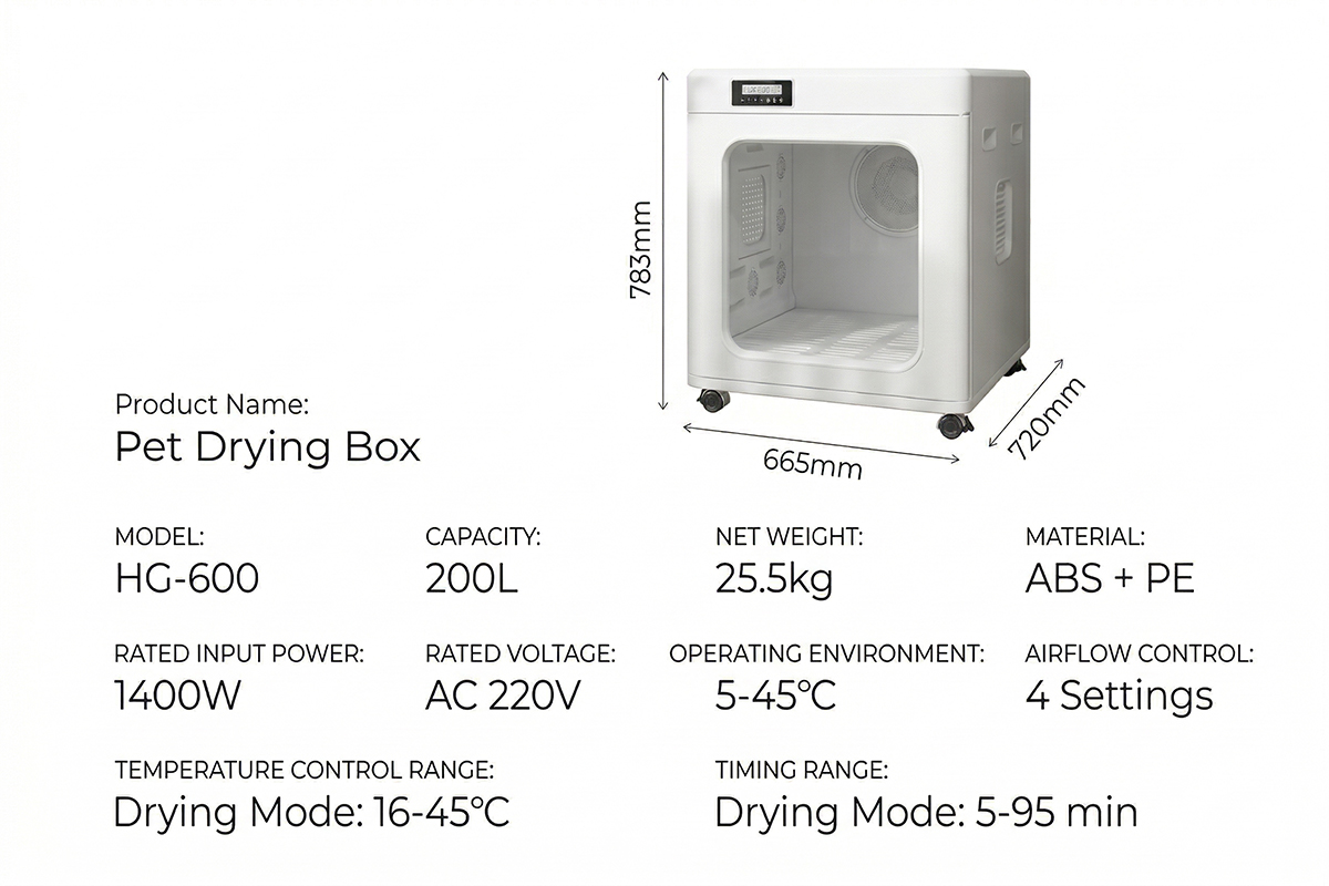 200L pet drying box