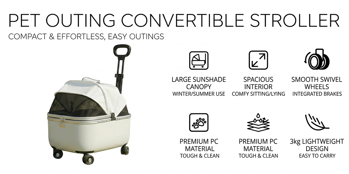 Lightweight Foldable Pet Buggies