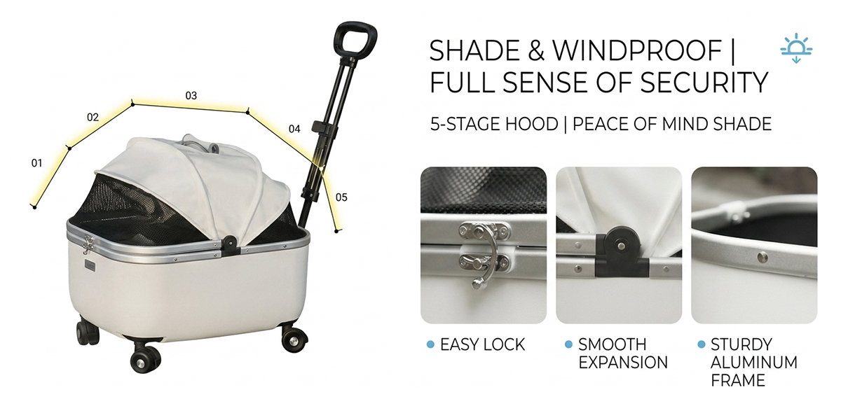 Luxury Pet Strollers with Suspension