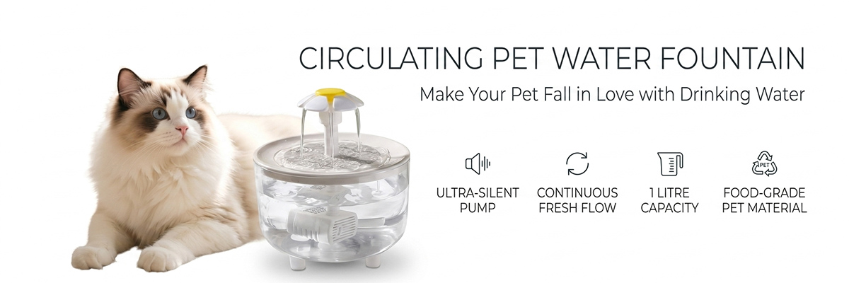 Cordless battery-operated cat fountain