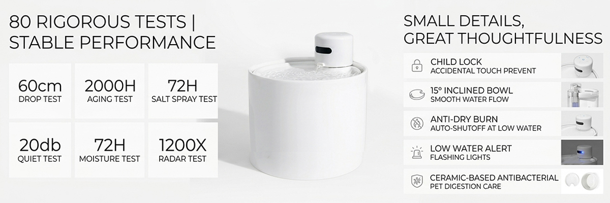 Eco-friendly ceramic pet hydration station