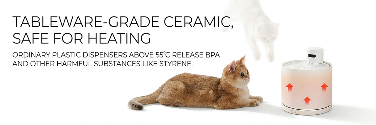 Temperature-controlled cat water bowl OEM