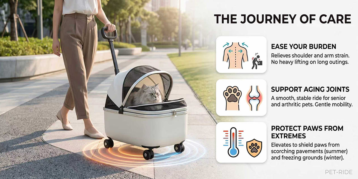 Pet travel stroller