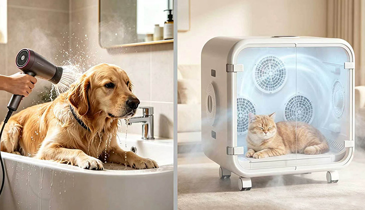 Handheld Hair Dryer vs. Smart Pet Drying Cabin: Which is the 
